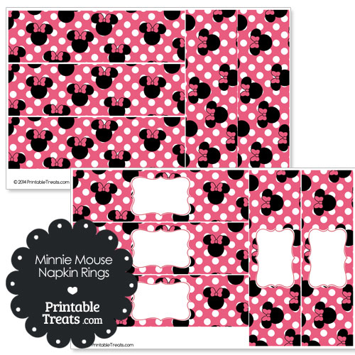 pink Minnie Mouse napkin rings