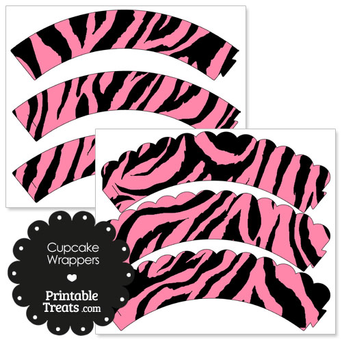 pink zebra print cupcake wrappers