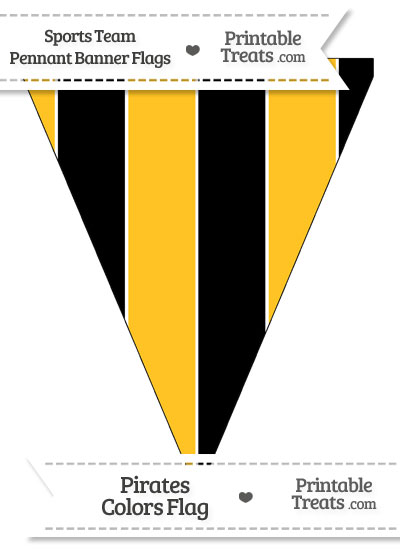 Pirates Colors Pennant Banner Flag from PrintableTreats.com