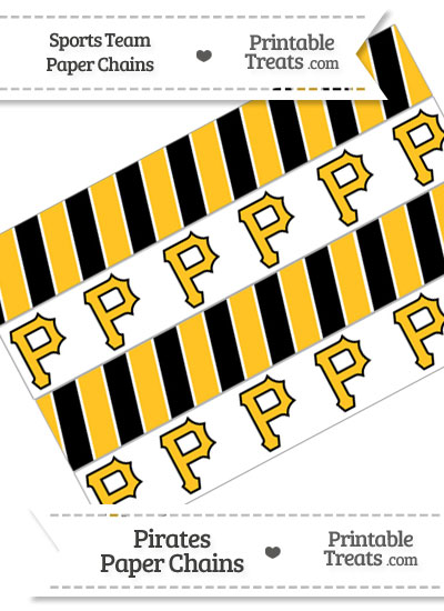 Pittsburgh Pirates Paper Chains from PrintableTreats.com