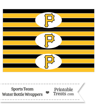 Pittsburgh Pirates Water Bottle Wrappers from PrintableTreats.com