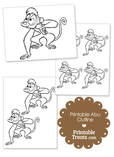Printable Abu Outline from PrintableTreats.com