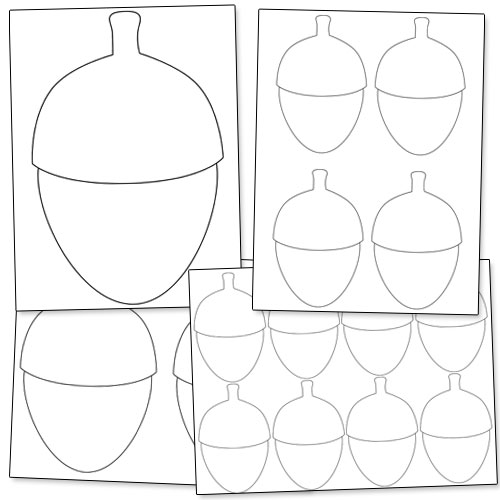 printable acorn template