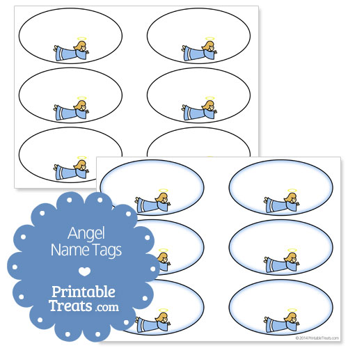 printable angel name tags