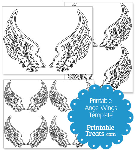 printable angel wings template