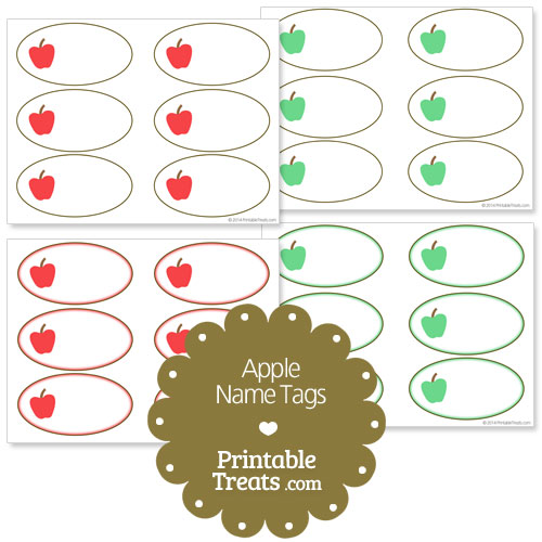 Free Printable Apple Name Tags Printable Templates