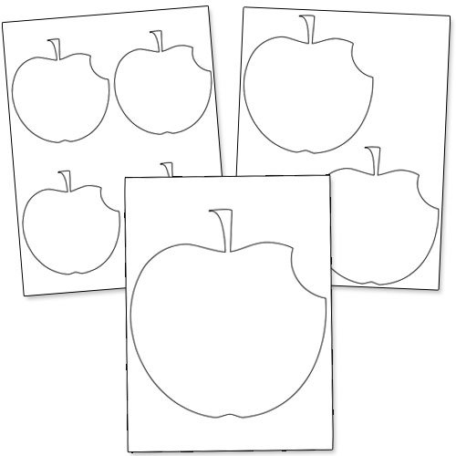 printable apple shapes