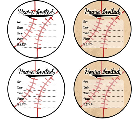 printable baseball invitations