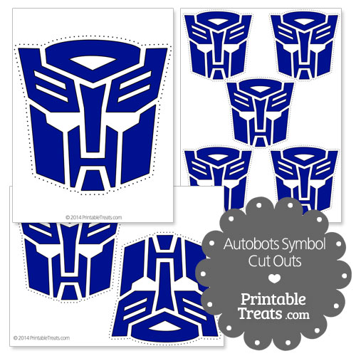 blue Autobots symbol cut outs