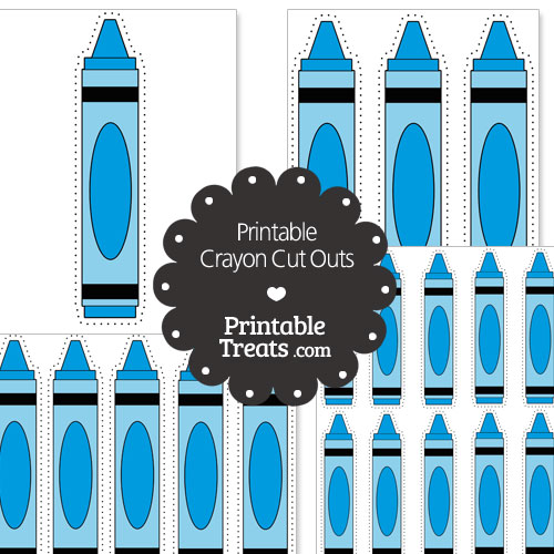 printable blue crayon cut outs