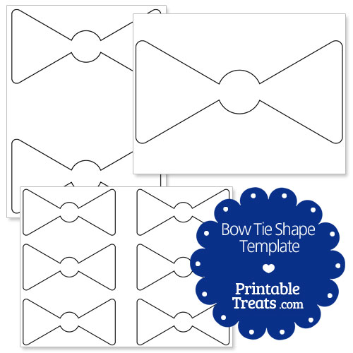 printable bow tie shape template