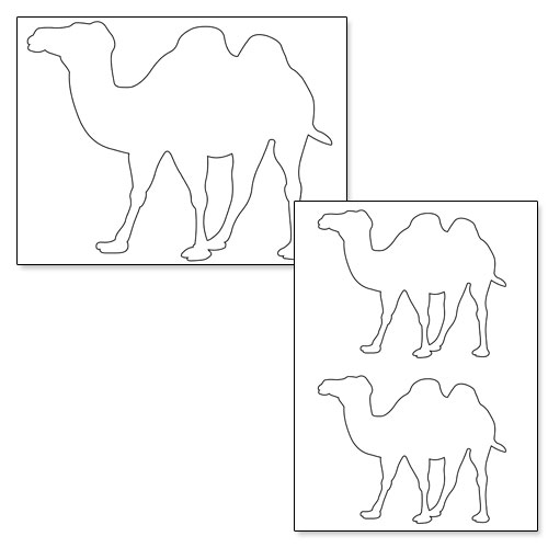 printable camel shape