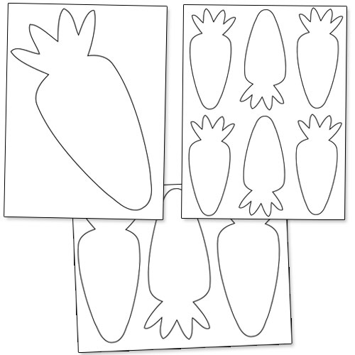 carrot template for art activity