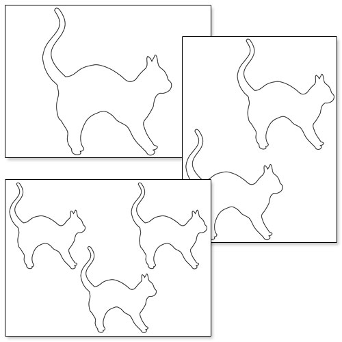 printable cat shapes