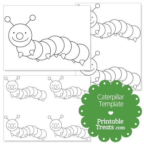 printable caterpillar shape template