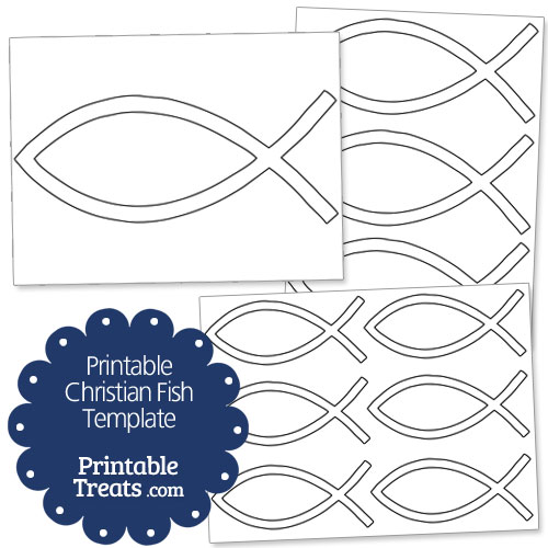 printable Christian fish template