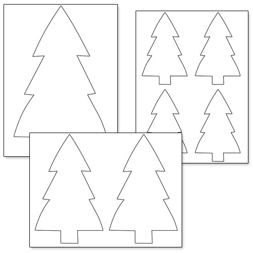 printable Christmas tree stencil