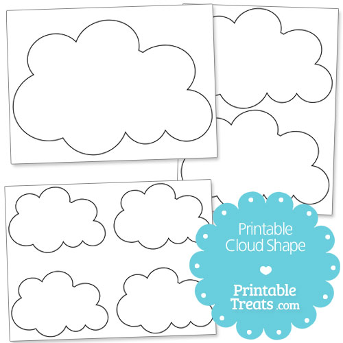 printable cloud shape