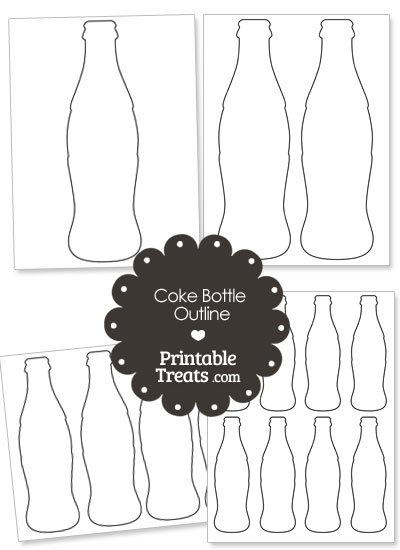 Printable Coke Bottle Outline from PrintableTreats.com