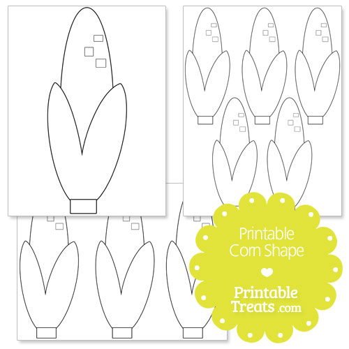 printable corn shape template