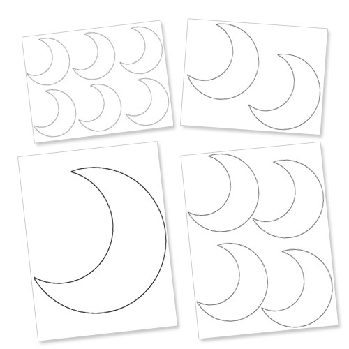 printable crescent moon template