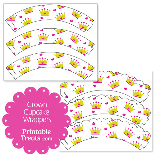 printable crown cupcake wrappers