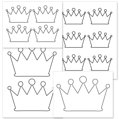 printable crown shapes