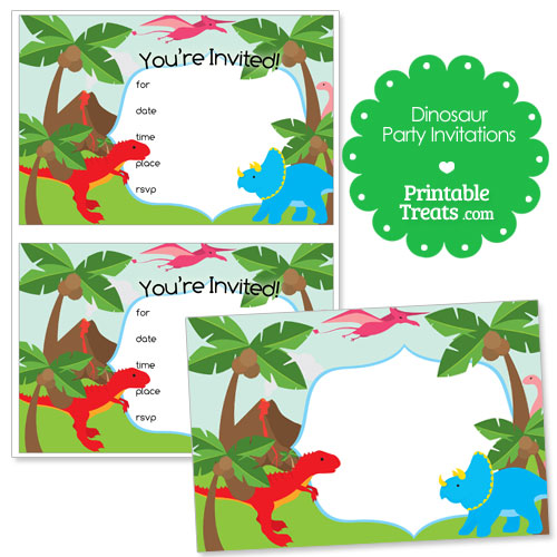 printable dinosaur party invitations