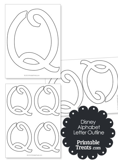 Printable Disney Letter Q Outline from PrintableTreats.com