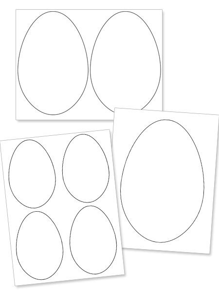 printable easter egg shape