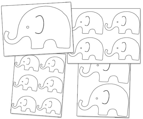 printable elephant outline