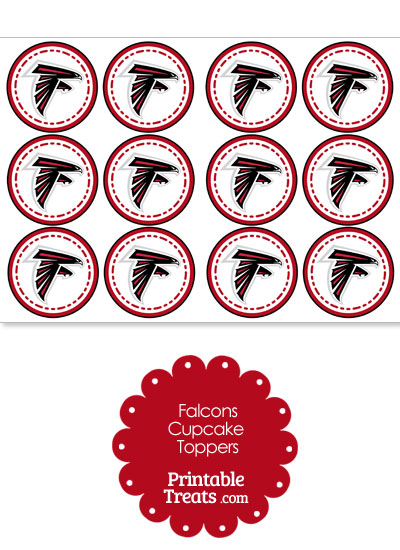 Printable Falcons Logo Cupcake Toppers from PrintableTreats.com