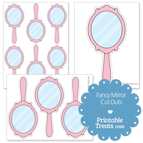 printable fancy mirror cut outs