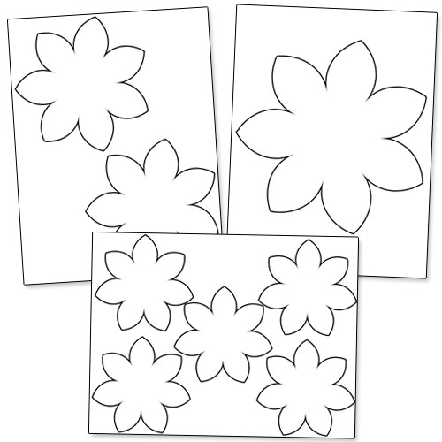 printable flower outline