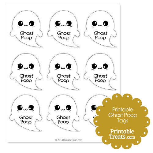 printable ghost poop tags