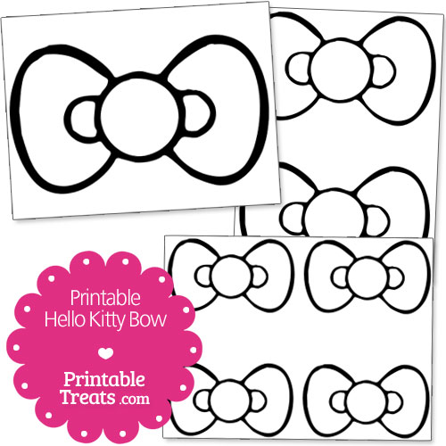 hello kitty bow coloring page