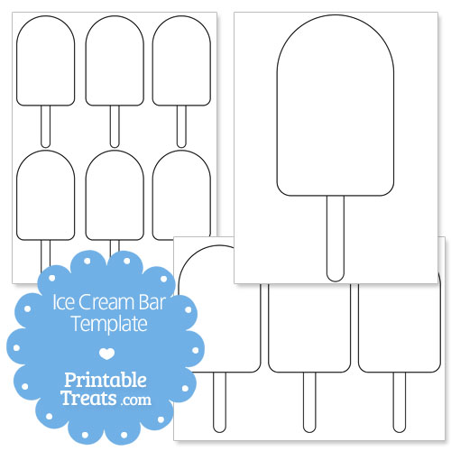 printable ice cream bar shape template