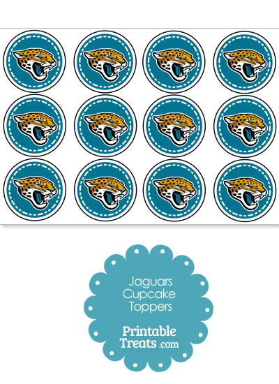 Printable Jaguars Logo Cupcake Toppers from PrintableTreats.com