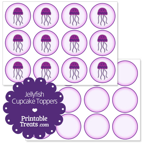 printable jellyfish cupcake toppers