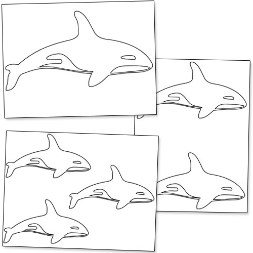 printable killer whale shapes