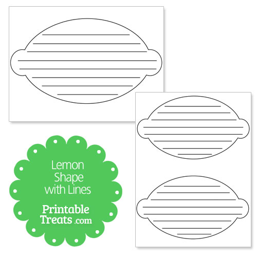 printable lemon shape with lines