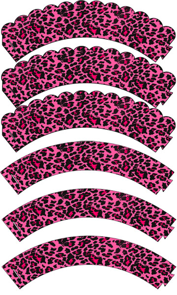 printable leopard cupcake wrappers