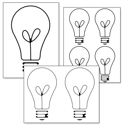 christmas light bulb pattern template