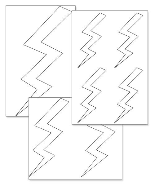 printable lightning bolts