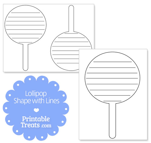 printable lollipop shape with lines