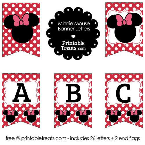 printable Minnie Mouse banner letters