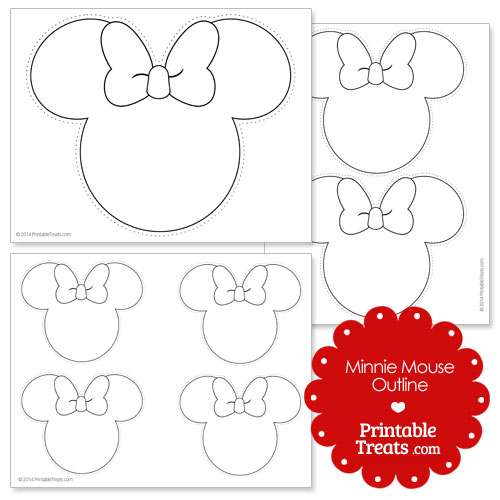 Printable Minnie Mouse Outline — Printable Treats.com