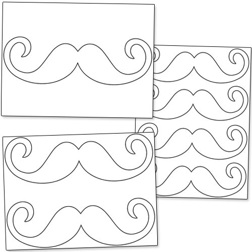 printable mustache template