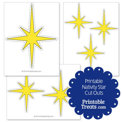 Printable Nativity Star Cut Outs Printable Treats com