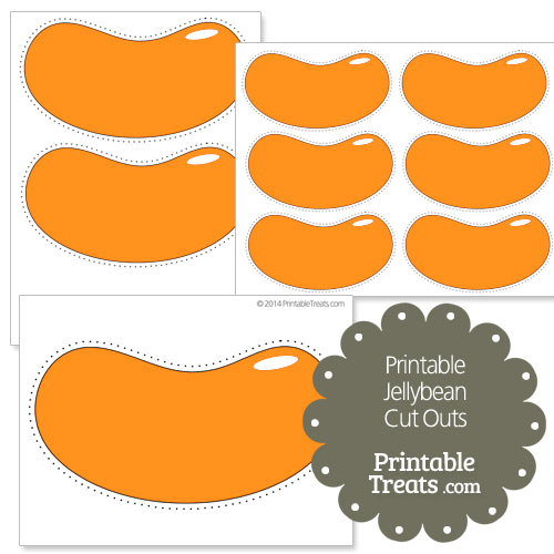 printable orange jellybean cut outs